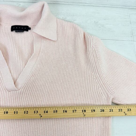 Hatch Hannah Maternity Sweater Size 3 Large Pale Pink Cotton Cashmere Blend Knit - Picture 13 of 16
